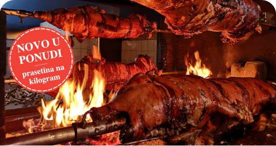 Svinjetina na ražnju.